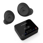 Avantree Ace T40 True Wireless Earbuds for TV Listening Watching, Bluetooth 5.2 Headphones with Transmitter for Optical, 3.5mm AUX, RCA Ported Television, aptX Adaptive, 36Hrs Rechargeable Earphones