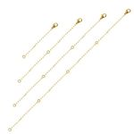 AIEX Necklace Extender, Necklace Extenders Gold Stainless Steel Gold Chain Gold Necklace Extender Extension Chains for Jewelry Gold Necklace Bracelet Anklet (2 4 6 8 Inches, 4pcs)