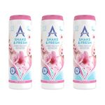 Astonish Shake & Fresh Carpet Freshener, Eliminates Odours, Pink Blossom, 3 x 350g