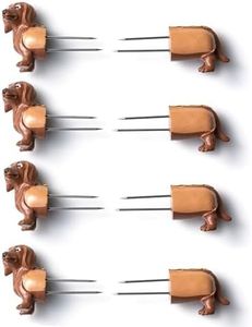 Outset Corn Holders, Dachshund Design, Set of 4 Dog Corn Handles