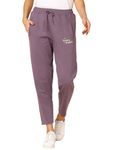 Alan Jones Clothing Women's Solid Comfort Fit Ankle Length Cotton Track Pant (Move Purple_XL)