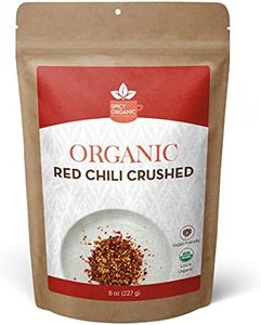SPICY ORGANIC Crushed Red Pepper Flakes 8 oz. - Robust Chili Peppers Seasoning Spice - USDA Organic, Kosher, Non-GMO- Ideal for Pizza, Pastas, Salads, Sauces, Stews, Marinades and Pickled Vegetables