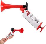 Handheld Air Horn for Safety, Portable Loud Noise Maker Bear Airhorns for Boats Marine Signal, Alarm Self Defense Air Pump Horn for Camping, Sports Events, Birthday Parties(Reusable Red Air Horn)