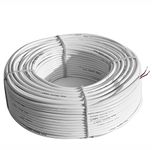 Pure Source India Flexible 0.25mm x 2 Core Round Copper Electrical Wire, Load Capacity- 2 Ampere / 450 Watt (White -10 MTR.)