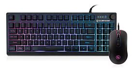 IOGEAR Kaliber Gaming KORONA KORE II Compact Keyboard Combo - Includes 89-Key Zone RGB Keyboard with 10-Key Function and Volume Control Knob, Plus 6200 DPI RGB Gaming Mouse (GKM601)