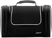 Lavievert Toiletry Bag/Makeup Organizer/Cosmetic Bag/Portable Travel Kit Organizer/Household Storage Pack/Bathroom Storage with Hanging for Business, Vacation, Household - Black