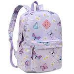 Backpack for Girls, Kasqo Large Capacity Water-Resistant School Bag College Bookbag Casual Daypack for Women, Purple Butterfly