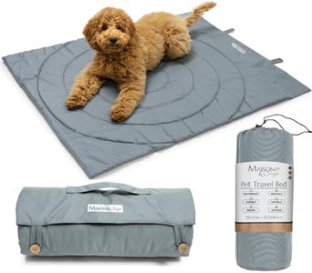 Portable Outdoor Dog Bed Mats - Waterproof & Foldable Pet Bed for Travel, Camping, Grooming & Training - 100x80cm with Carry Bag - Durable, Washable & Lightweight Dog Mat for Sleeping - Grey