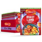 Schwartz Roast Lamb Gravy Mix 26 G, Serves 4 - 6, Pack of 12, Rich & Smooth Gravy, With Roast Lamb Flavour and Rosemary, Quick and Easy