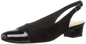 Trotters Women's Dea Slingback Pump,Black/Black,9 WW US