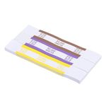 PATIKIL Currency Band Bundles, 330 Packs Purple/Brown/Yellow Dollar1000/Dollar2000/Dollar5000 Self Sealing Cash Straps Sleeves Money Bill Wrappers for Dollar