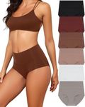 LEVAO High Waist Seamless Underwear for Women No Show Panties Full Coverage Brief Comfortable Underwear Multi Pack S-XXL