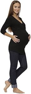 YESET Jeans de Maternité Jeans Grossesse Pantalon Jeans Longue Stretch Ventre Enceinte Denim - Jean Bleu, 48