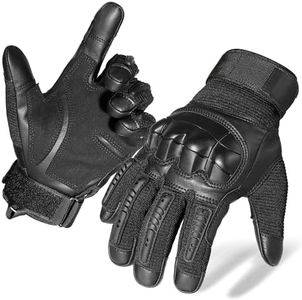 AXBXCX Touchscreen Motorcycle Tactical Gloves for Men for Airsoft Paintball Cycling Motorbike ATV Hiking Riding Work Outdoor Sport Men Gloves Black M