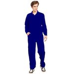 adhyah TrendyUniform Plain Boiler Suit/Men'S Cotton Coverall/Coverall For Industrial/Full Sleeves Coverall/Mechanic Painter Workwear (Royal Blue, Medium)