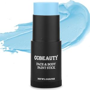 CCbeauty Body Painting Colours Light Blue Creamy Blendable Stick Oil Based Non-Toxic Face Paint Makeup Pens for Face & Body Halloween Body Art Party Makeup