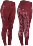 Scorching North GEO Technical Riding Tights, Burgundy/Pink, 10-12