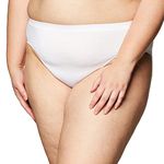 Bali Women's Microfiber Hi-Cut Panty, White, 6/7