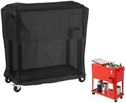 Cooler Cart Cover Black Waterproof Outdoor Patio Cooler Cover Protection for Beverage Cart Rolling Ice Chest,Fits for Most 80 Quart Rolling Cooler Cart Cover,33L X 19W X31H in