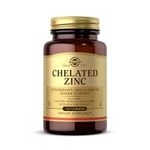 Solgar Chelated Zinc Tablets - Pack of 100 - Healthy Skin, Hair and Nails - Potent Antioxidant - Vegan