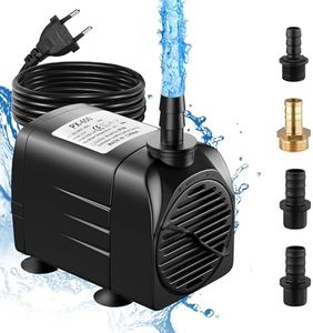 Lnicez Pompe a Eau 45W 3200L/H Pompe Aquarium Ultra Silencieux Pompe Bassin Pompe Submersible Avec 1.8m Câble,4 Buses Pompe à Eau Pompe Eau Pour Fontaines,Jardins,Baignoires, étangs