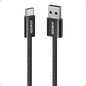 Anker Zolo USB-A to USB-C Charger Cable, 1 m Durable Braided Type-C Fast Charging Cable with Slim Connector, Seamless CarPlay, For iPhone 17/16/15, iPad Pro, Samsung Galaxy, More(Black)