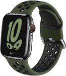 Muranne Sport Band Compatible with Apple Watch 38mm 40mm 41mm 42mm 44mm 45mm 49mm for Women Men, Breathable Soft Silicone Replacement Strap For iWatch Ultra 2/ Ultra SE Series 9 8 7 6 5 4 3 2 1