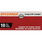 SYLVANIA 3757A Long Life Miniature Bulb, (Contains 10 Bulbs)