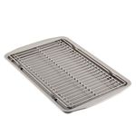 Circulon Bakeware Baking Sheet/Cookie Pan and Cooling Rack Set, 3 Piece, Gray