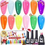 Noirwhite Jelly Gel Nail Polish, 12