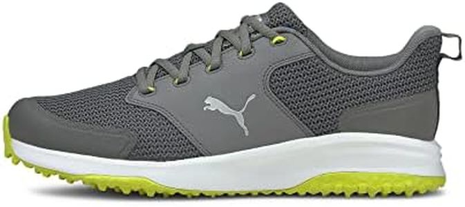 Puma Men's 194542 Golf Shoe, Quiet Shade Puma Silver Limepunch, 8 US