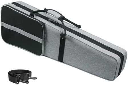 DIGERVY 4/4 Full Size Violin Case, Triangular Lightweight Portable Travel Carrying Bag with Shoulder Straps, Plush Lining, Reinforced Frame, Nylon Waterproof, Ideal for Students & Players, Grey