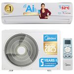 Midea 1 Ton 3 Star,5 Years Comprehensive Warranty, Smart Wi-Fi AI Inverter Split AC (Copper, Convertible 4-in-1,HD Filter with Auto Cleanser,SANTIS NEO RYL (Wi-Fi),MAI12SD3R35W0,White)