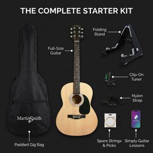Martin Smith Acoustic Guitar Kit – Beginner Set with Accessories
