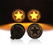 Smoke Front LED Turn Signal Lights for 07-18 Wrangler JK & Wrangler Unlimited (Five Star)