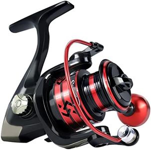 Sougayilang Spinning Reels Light Weight Ultra Smooth Powerful Fishing Reels-Red-1000