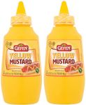 Gefen Yellow Mustard, American Style, Squeeze Bottle 454g (Pack of 2) Classic Sauce for BBQs, Hot Dogs, Burgers, Cooking, Sandwich Spread & Parties