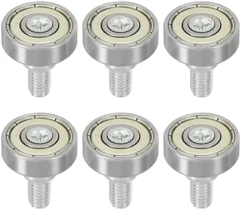 PATIKIL 19mm Drawer Rollers, 6 Pack Drawer Pulley Replacement Wheels Bearing Small Pulley, 6mm Step, White