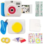 POPOTO Instant Camera with Leather Case,Mini 12 Instant Camera Decoration Stickers, Frames, Photo Album and More Accessory kit-Color Combination