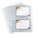 Samsill 8.5 x 11 Inch Recipe Card Page Protectors, 25 Count - 2 Pocket Side Loading Sheets for 3 Ring Binders, 4 x 6 Pocket Sleeves