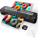 Laminator, A3 Laminator Machine with 30 Laminating Sheets for A3/A4/A5/A6, Cold & Thermal Laminator Built-in Paper Cutter & Corner Rounder, A3 Laminating Machine for Classroom Home Office School