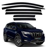 DS ENTERPRISE Car Rain Wind Door Visor Side Window Deflector for Mahindra XUV 700 All Models - Black Color (Pack of 6)