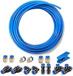 CGELE Pneumatic Tubing Blue PU Air hose Pipe Tube Kit 6mm OD 4mm ID 39.4ft/12 Meter for Air Line or Fluid Transfer