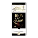 Lindt Excellence 100% Cacao Dark Chocolate Bar 50g