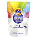 Tide Brights and Whites Rescue in Wash Laundry Booster Packs, 27 Count