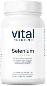 Vital Nutrients - Selenium - Powerful Antioxidant Support - 90 Vegetarian Capsules per Bottle - 200 mcg