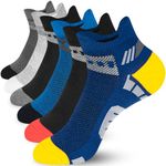 Niofind Ankle Socks Mens, Cotton Short Socks Mens, Anti-Blister Trainer Socks for Men, Cushioned Sports Socks, Athletic Breathable Running Socks for Hiking, Cycling, Walking Multipack 6 Pairs,9-11