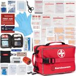 Surviveware Comprehensive Premium Survival First Aid Kit Emergency Medical Kit for Travel Camping Gear, Home Essentials and Outdoor Emergencies