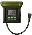 Woods 50015WD Outdoor Heavy Duty Digital Plug-in Timer, 2 Grounded Outlets, Perfect for Automating Holiday/Christmas Lights, Multicolor, 7 Day with 3/4 Horse Power