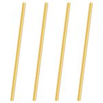 LAVMHAB Round Brass Rod 4mm x 200mm, Solid Round Brass Shaft Rods Brass Bars for DIY Craft (4 Pcs)